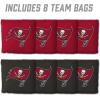 YouTheFan Officially-licensed NFL Set of 8 Cornhole Bags – All Weather Dual Sided Slide & Stop – regulation size(Tampa Bay Buccaneers)