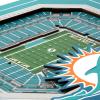 YouTheFan Officially-licensed NFL Stadium Series 3D Wall Art – multi-layer team stadium replica, detailed sports fan gift, indoor decor(Miami Dolphins)