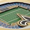 YouTheFan Officially-licensed NFL Stadium Series 3D Wall Art – multi-layer team stadium replica, detailed sports fan gift, indoor decor(New Orleans Saints)