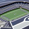 YouTheFan Officially-licensed NFL Stadium Series 3D Wall Art – multi-layer team stadium replica, detailed sports fan gift, indoor decor(Seattle Seahawks)