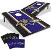 YouTheFan NFL 2′ x 3′ Portable Cornhole Game with Logo Bags(Baltimore Ravens)