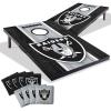YouTheFan NFL 2′ x 3′ Portable Cornhole Game with Logo Bags(Las Vegas Raiders)