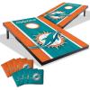 YouTheFan NFL 2′ x 3′ Portable Cornhole Game with Logo Bags(Miami Dolphins)