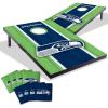YouTheFan NFL 2′ x 3′ Portable Cornhole Game with Logo Bags(Seattle Seahawks)