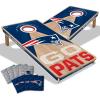 imageYouTheFan NFL 2 x 4 Slogan Series Professional Wood Cornhole Game with Logo BagsNew England Patriots