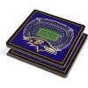 YouTheFan NFL Green Bay Packers 3D StadiumView Coasters – Lambeau Field(Baltimore Ravens)