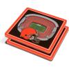 YouTheFan NFL Green Bay Packers 3D StadiumView Coasters – Lambeau Field(Cleveland Browns)