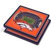 YouTheFan NFL Green Bay Packers 3D StadiumView Coasters – Lambeau Field(Denver Broncos)