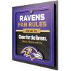 YouTheFan Officially-licensed NFL Fan Rules Wall Art, multiple layers, humorous team artwork sports fan motto, showcases funny rules, indoor decor(Baltimore Ravens)