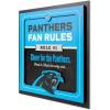 YouTheFan Officially-licensed NFL Fan Rules Wall Art, multiple layers, humorous team artwork sports fan motto, showcases funny rules, indoor decor(Carolina Panthers)