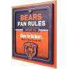 YouTheFan Officially-licensed NFL Fan Rules Wall Art, multiple layers, humorous team artwork sports fan motto, showcases funny rules, indoor decor(Chicago Bears)