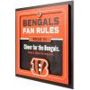 YouTheFan Officially-licensed NFL Fan Rules Wall Art, multiple layers, humorous team artwork sports fan motto, showcases funny rules, indoor decor(Cincinnati Bengals)