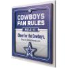 YouTheFan Officially-licensed NFL Fan Rules Wall Art, multiple layers, humorous team artwork sports fan motto, showcases funny rules, indoor decor(Dallas Cowboys)