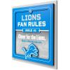 YouTheFan Officially-licensed NFL Fan Rules Wall Art, multiple layers, humorous team artwork sports fan motto, showcases funny rules, indoor decor(Detroit Lions)
