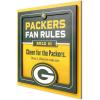 YouTheFan Officially-licensed NFL Fan Rules Wall Art, multiple layers, humorous team artwork sports fan motto, showcases funny rules, indoor decor(Green Bay Packers)