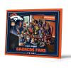 YouTheFan Officially-licensed NFL Purebred 3D Wall Art – Humorous original hand-drawn cartoon artwork, multi-layer, funny gift, indoor team decor(Denver Broncos)