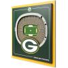 YouTheFan Officially-licensed NFL Stadium Series 3D Wall Art – multi-layer team stadium replica, detailed sports fan gift, indoor decor(Green Bay Packers)