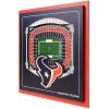 YouTheFan Officially-licensed NFL Stadium Series 3D Wall Art – multi-layer team stadium replica, detailed sports fan gift, indoor decor(Houston Texans)