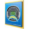 YouTheFan Officially-licensed NFL Stadium Series 3D Wall Art – multi-layer team stadium replica, detailed sports fan gift, indoor decor(Los Angeles Chargers)