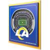 YouTheFan Officially-licensed NFL Stadium Series 3D Wall Art – multi-layer team stadium replica, detailed sports fan gift, indoor decor(Los Angeles Rams)