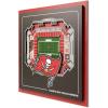 YouTheFan Officially-licensed NFL Stadium Series 3D Wall Art – multi-layer team stadium replica, detailed sports fan gift, indoor decor(Tampa Bay Buccaneers)
