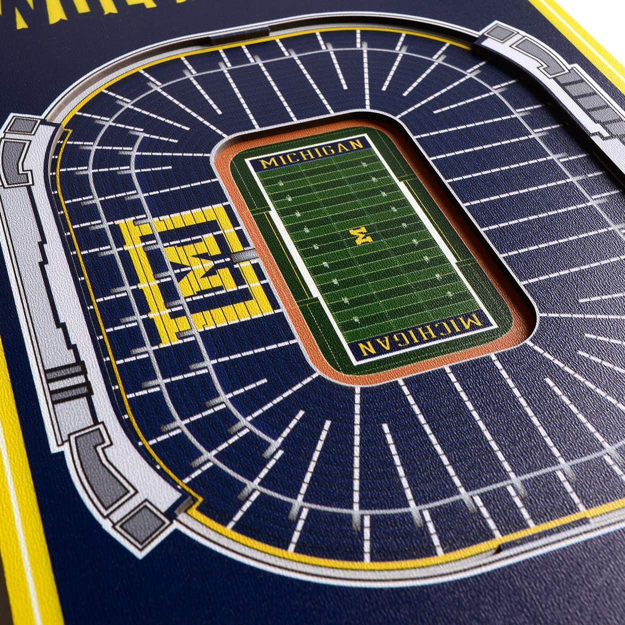 imageYouTheFan NCAA 3D StadiumView 8x32 BannerMichigan Wolverines