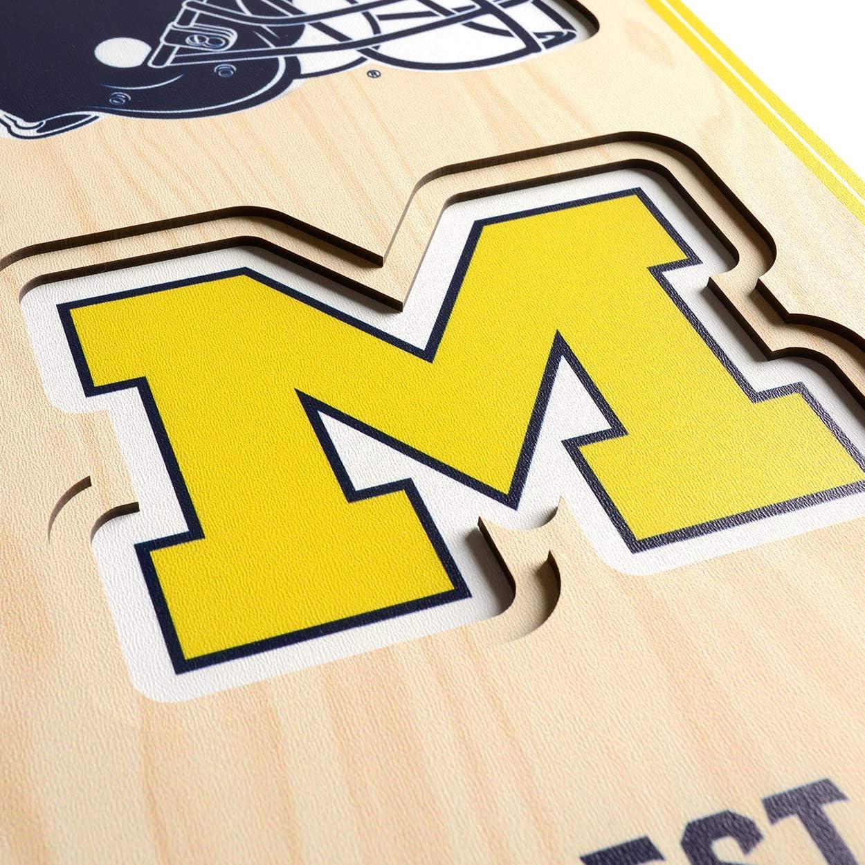 imageYouTheFan NCAA 3D StadiumView 8x32 BannerMichigan Wolverines