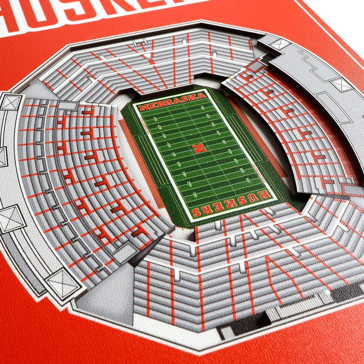 imageYouTheFan NCAA 3D StadiumView 8x32 BannerNebraska Cornhuskers