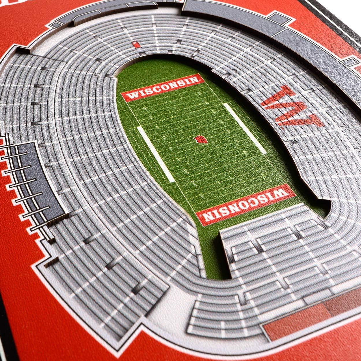 imageYouTheFan NCAA 3D StadiumView 8x32 BannerWisconsin Badgers