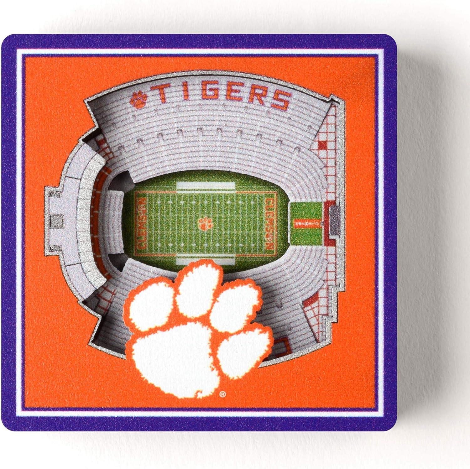 imageYouTheFan NCAA 3D StadiumView MagnetClemson Tigers