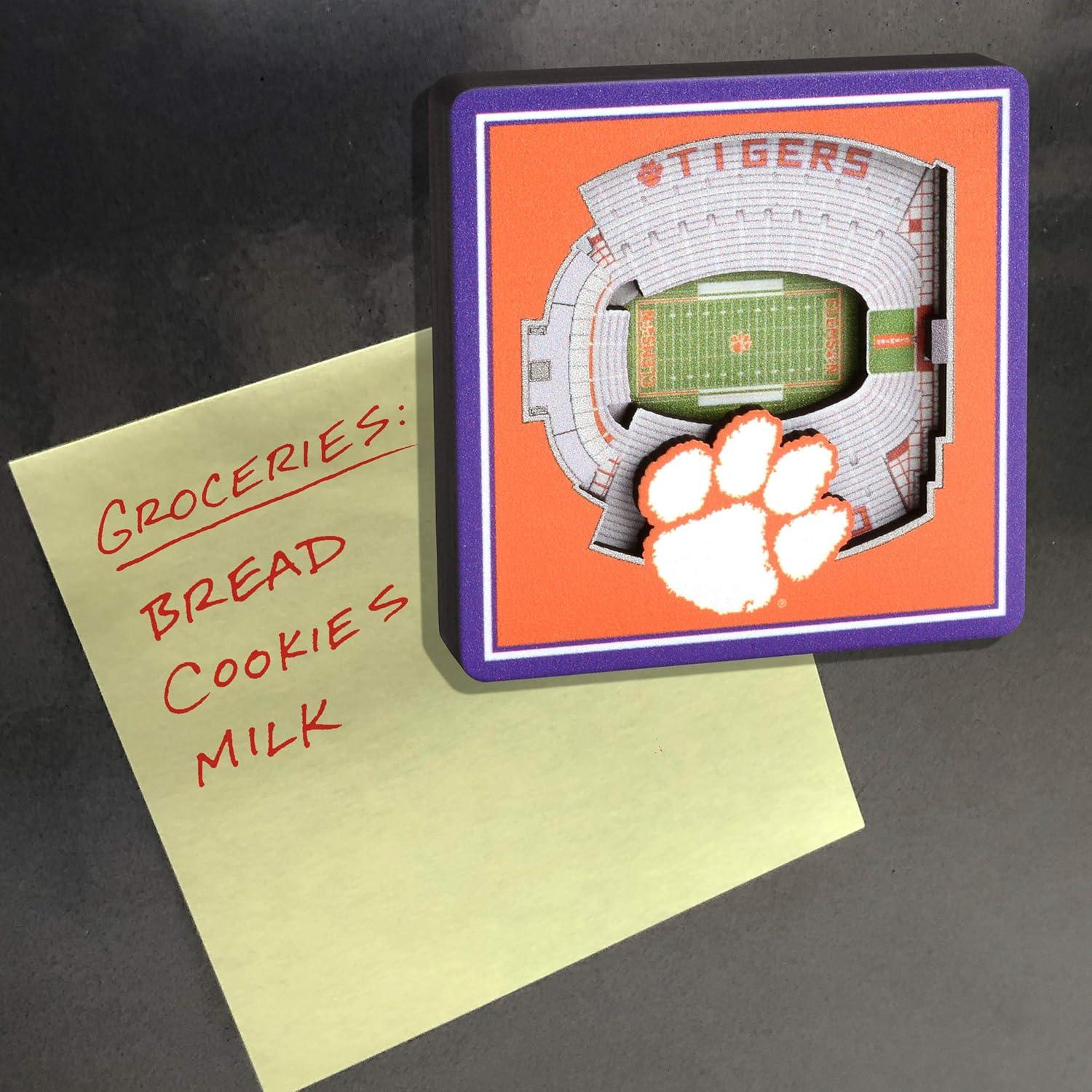 imageYouTheFan NCAA 3D StadiumView MagnetClemson Tigers