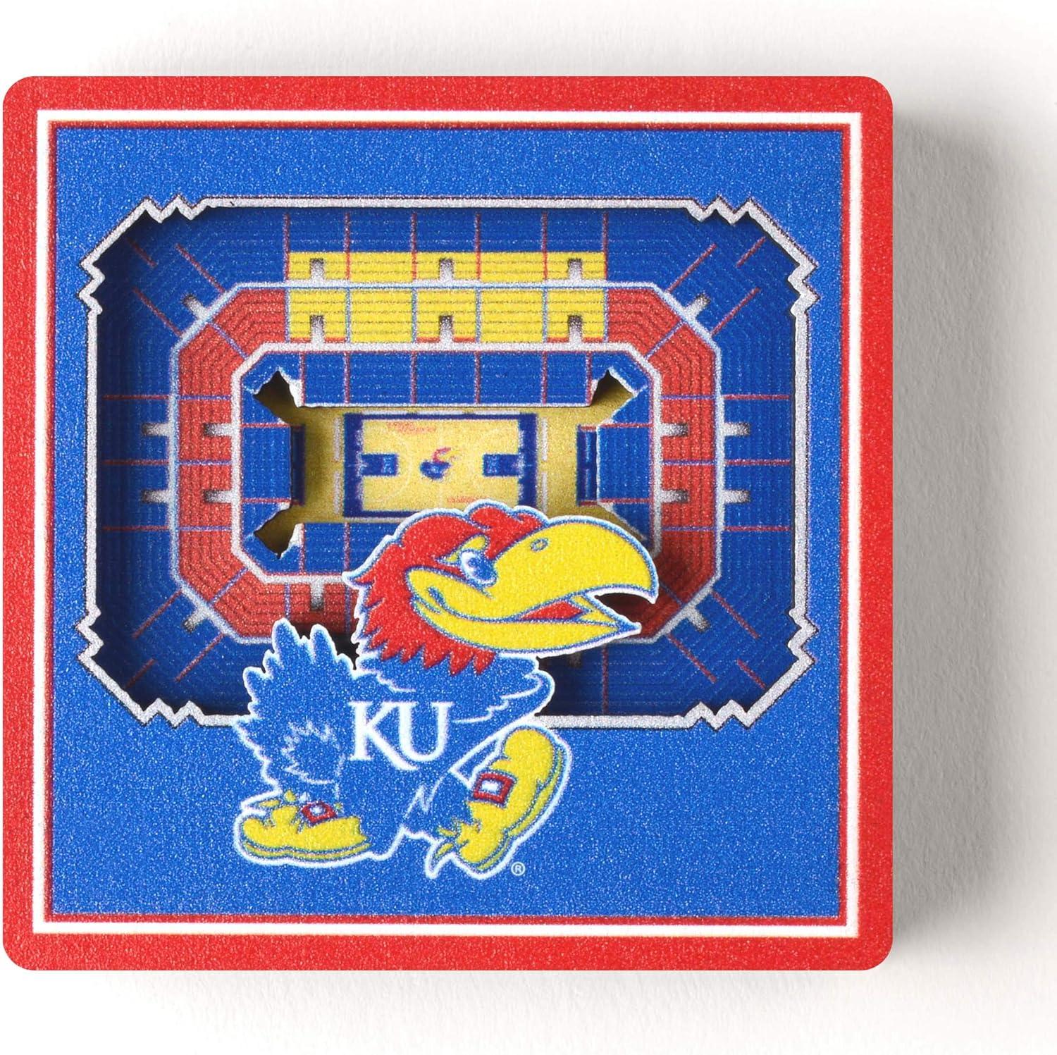 imageYouTheFan NCAA 3D StadiumView MagnetKansas Jayhawks