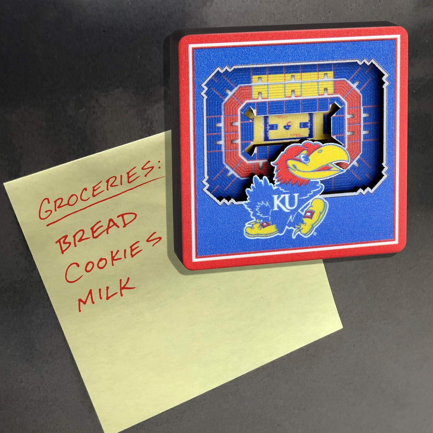imageYouTheFan NCAA 3D StadiumView MagnetKansas Jayhawks