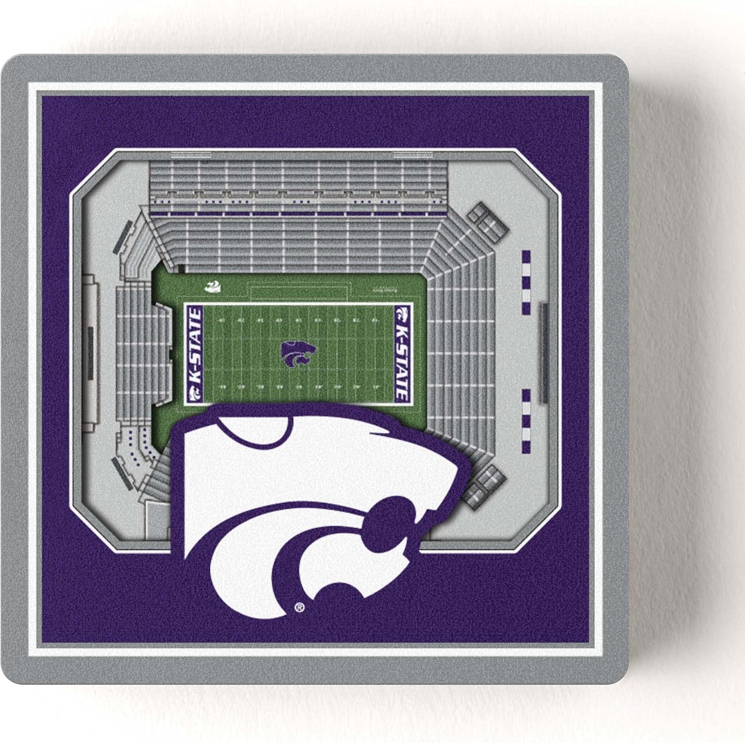 imageYouTheFan NCAA 3D StadiumView MagnetKansas State Wildcats