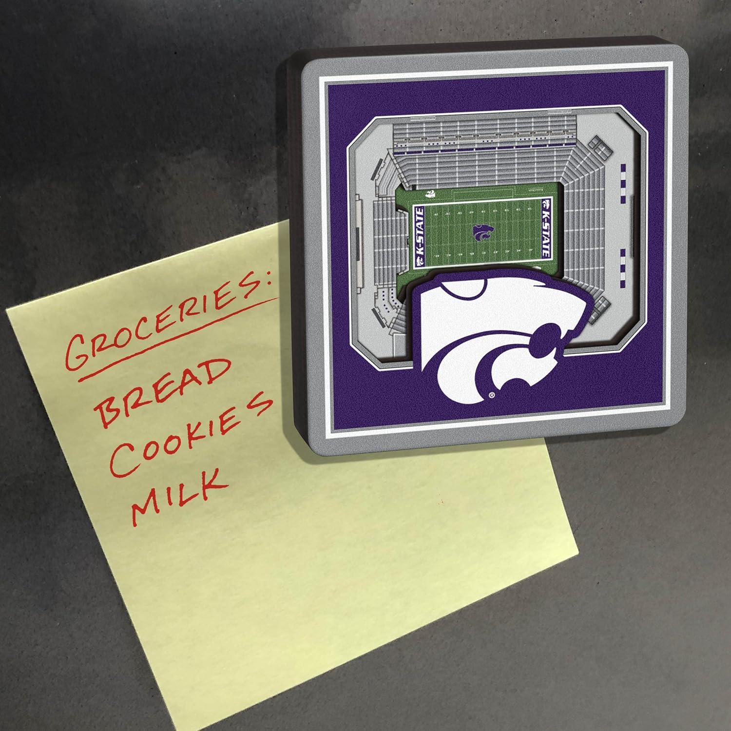 imageYouTheFan NCAA 3D StadiumView MagnetKansas State Wildcats
