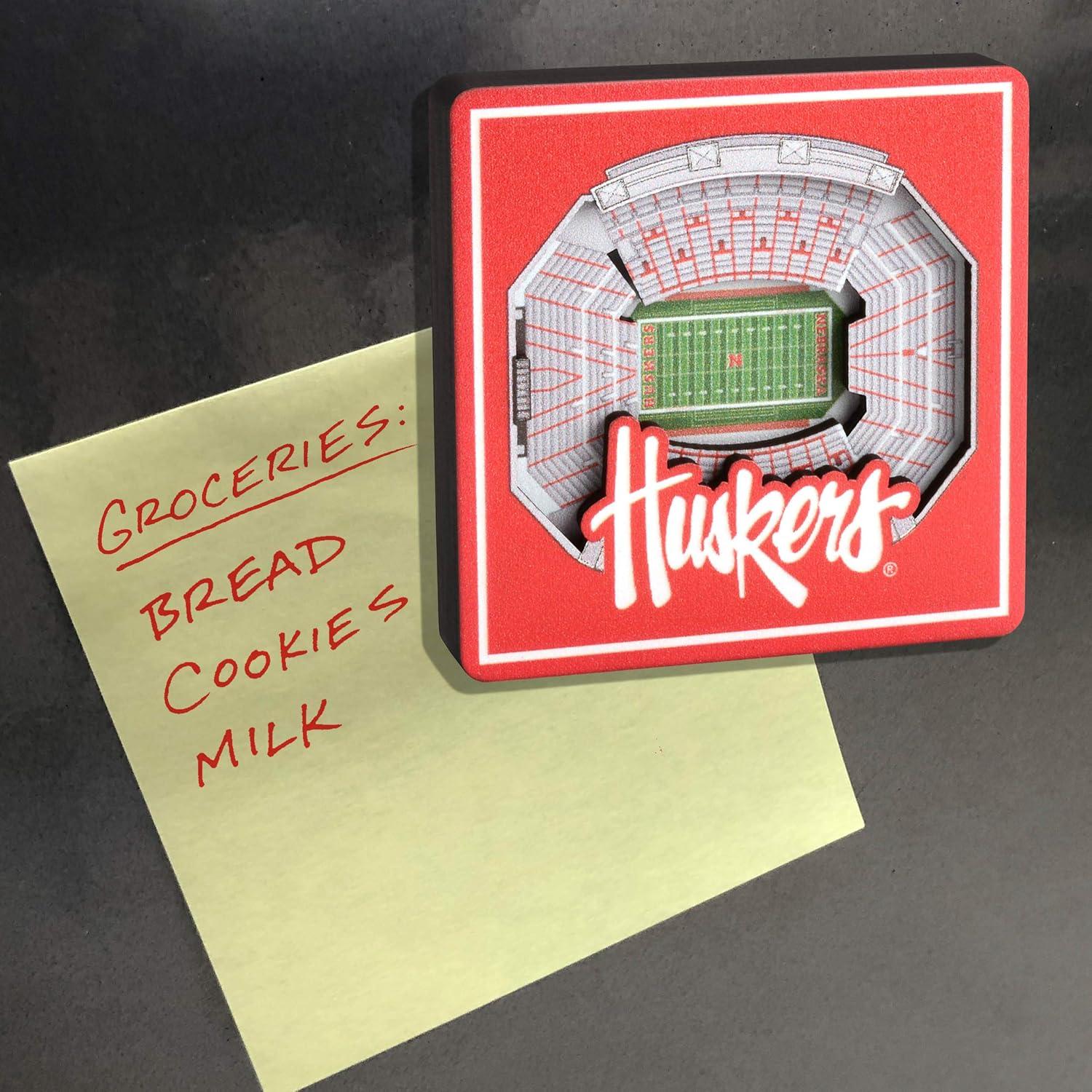 imageYouTheFan NCAA 3D StadiumView MagnetNebraska Cornhuskers