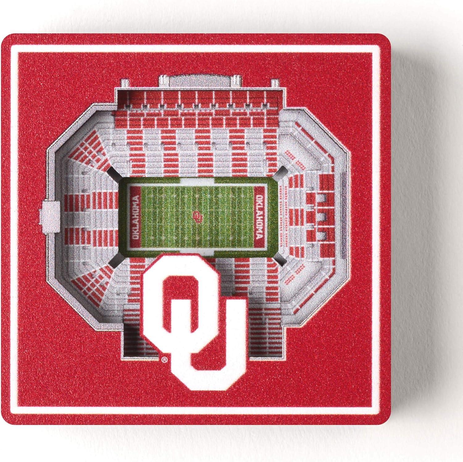 imageYouTheFan NCAA 3D StadiumView MagnetOklahoma Sooners