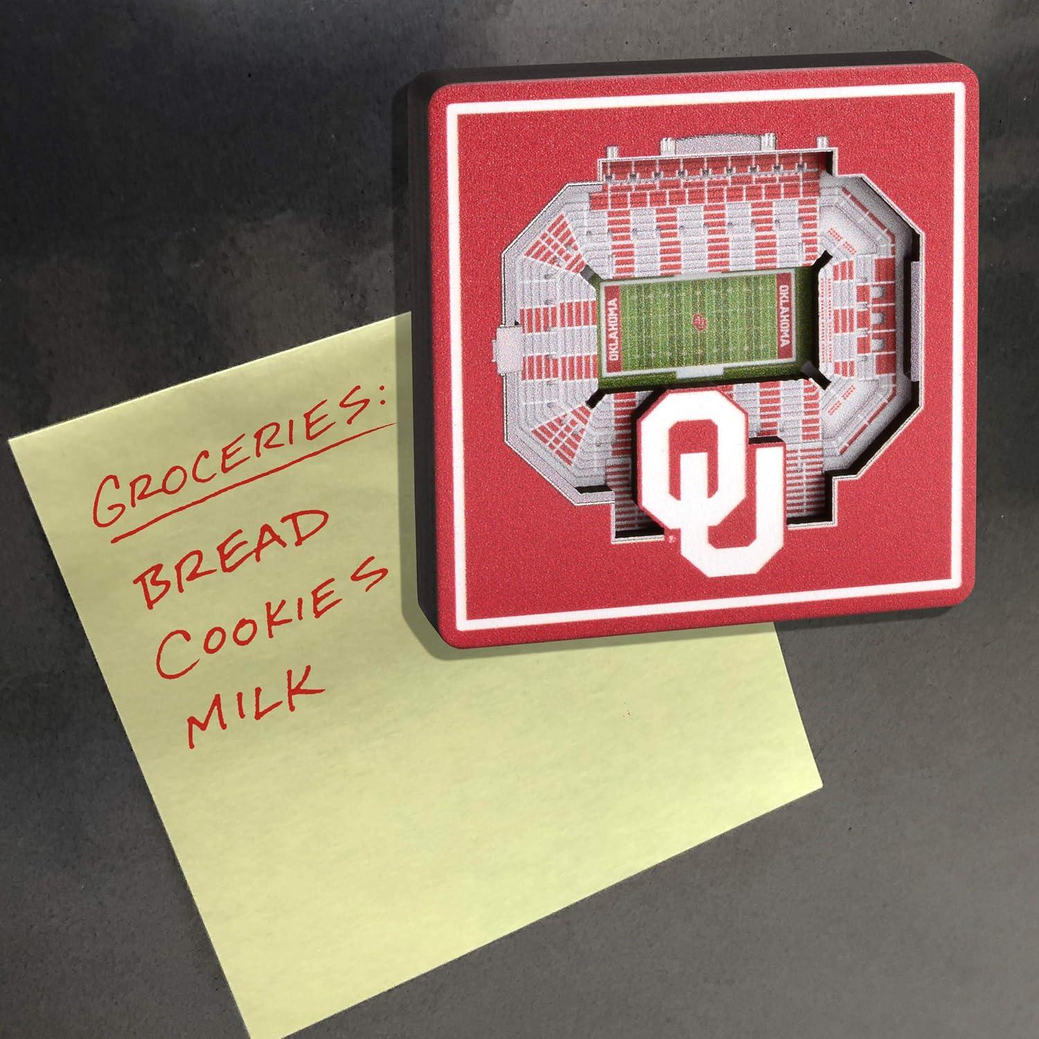 imageYouTheFan NCAA 3D StadiumView MagnetOklahoma Sooners