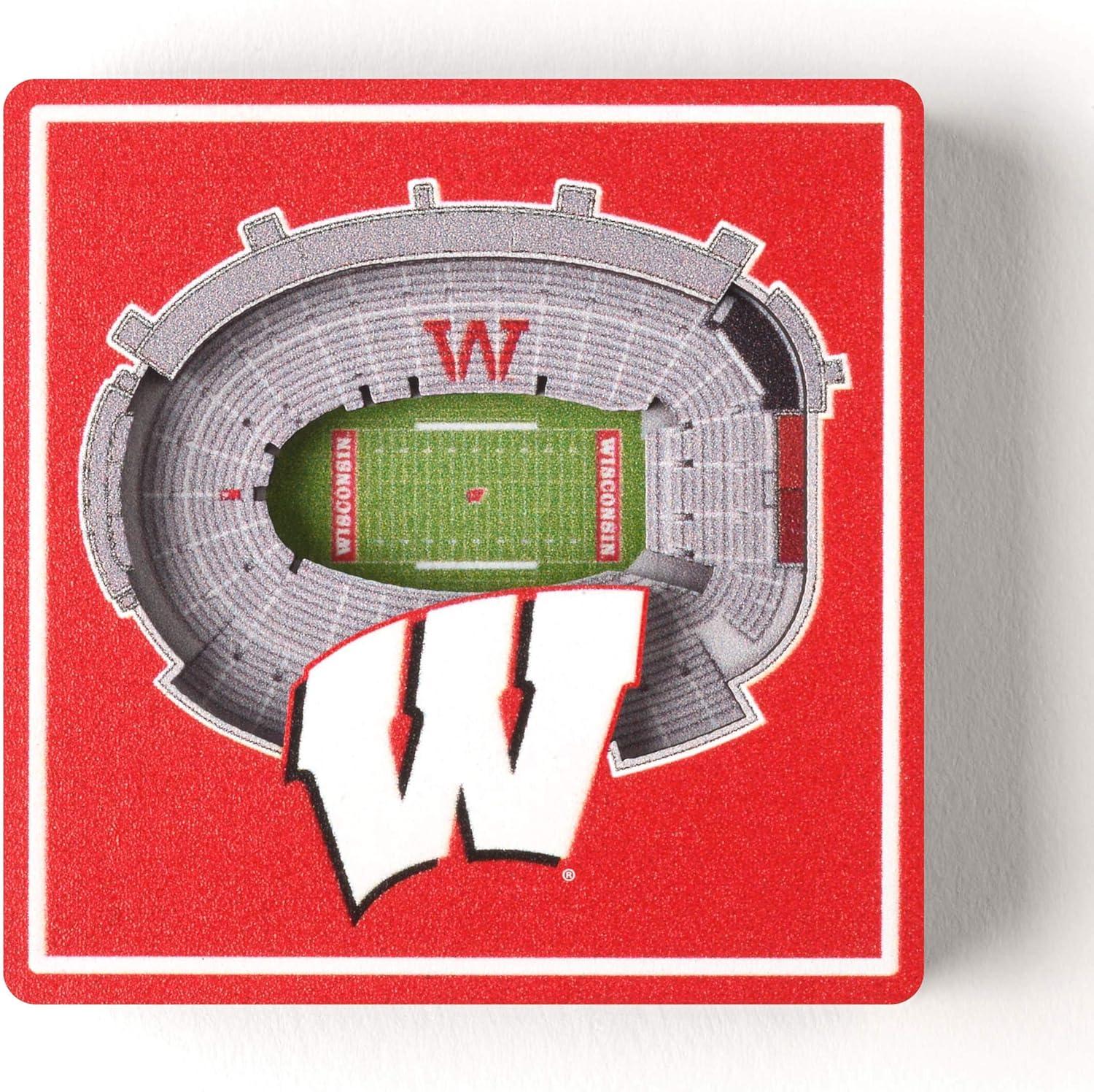 imageYouTheFan NCAA 3D StadiumView MagnetWisconsin Badgers