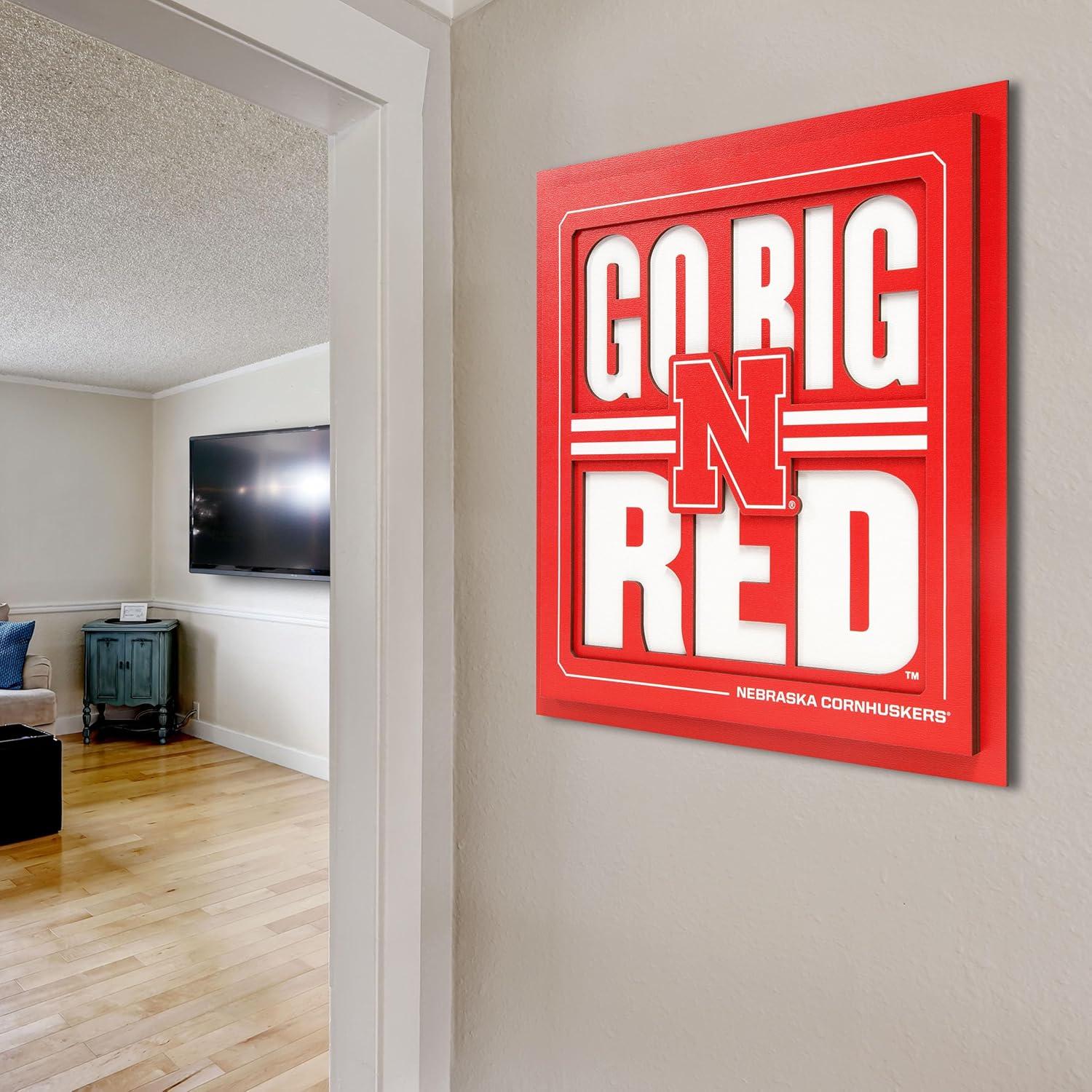 imageYouTheFan NCAA Arizona State Sun Devils Slogan Series 3D Wall ArtNebraska Cornhuskers