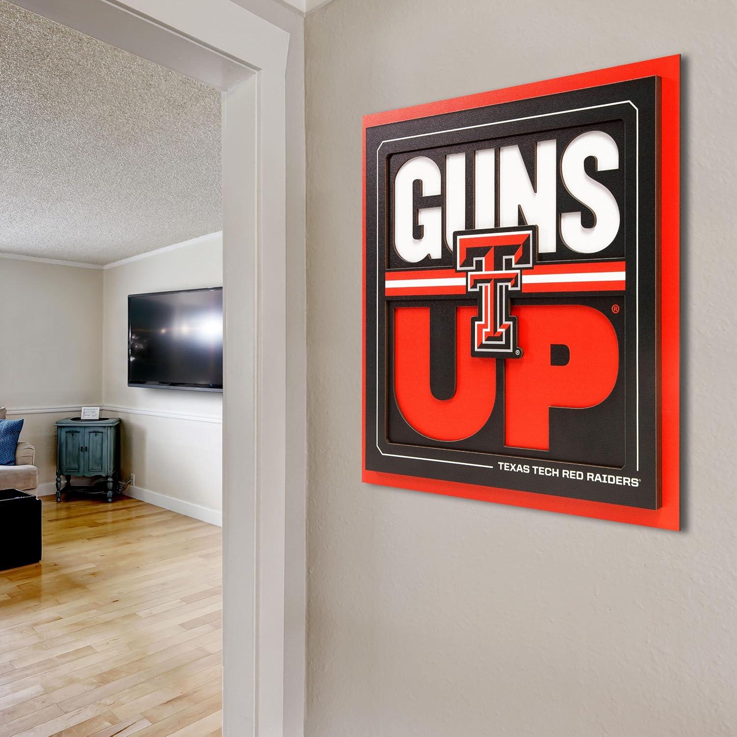 imageYouTheFan NCAA Arizona State Sun Devils Slogan Series 3D Wall ArtTexas Tech Red Raiders