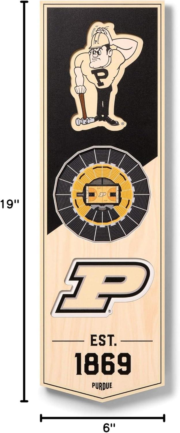 imageYouTheFan NCAA Arkansas Razorbacks 3D Stadium 6x19 Banner Donald W Reynolds Razorback StadiumPurdue Boilermakers BB