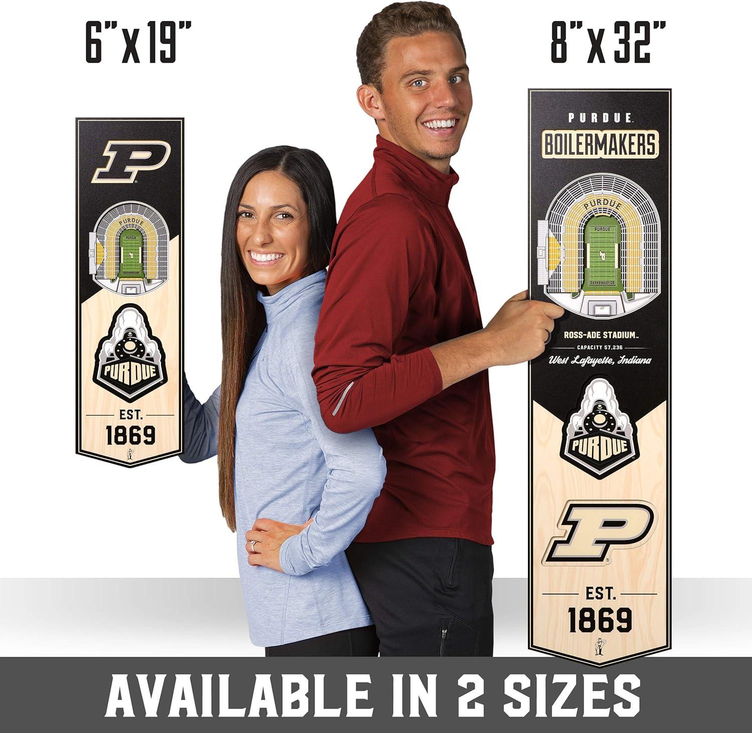 imageYouTheFan NCAA Arkansas Razorbacks 3D Stadium 6x19 Banner Donald W Reynolds Razorback StadiumPurdue Boilermakers FB