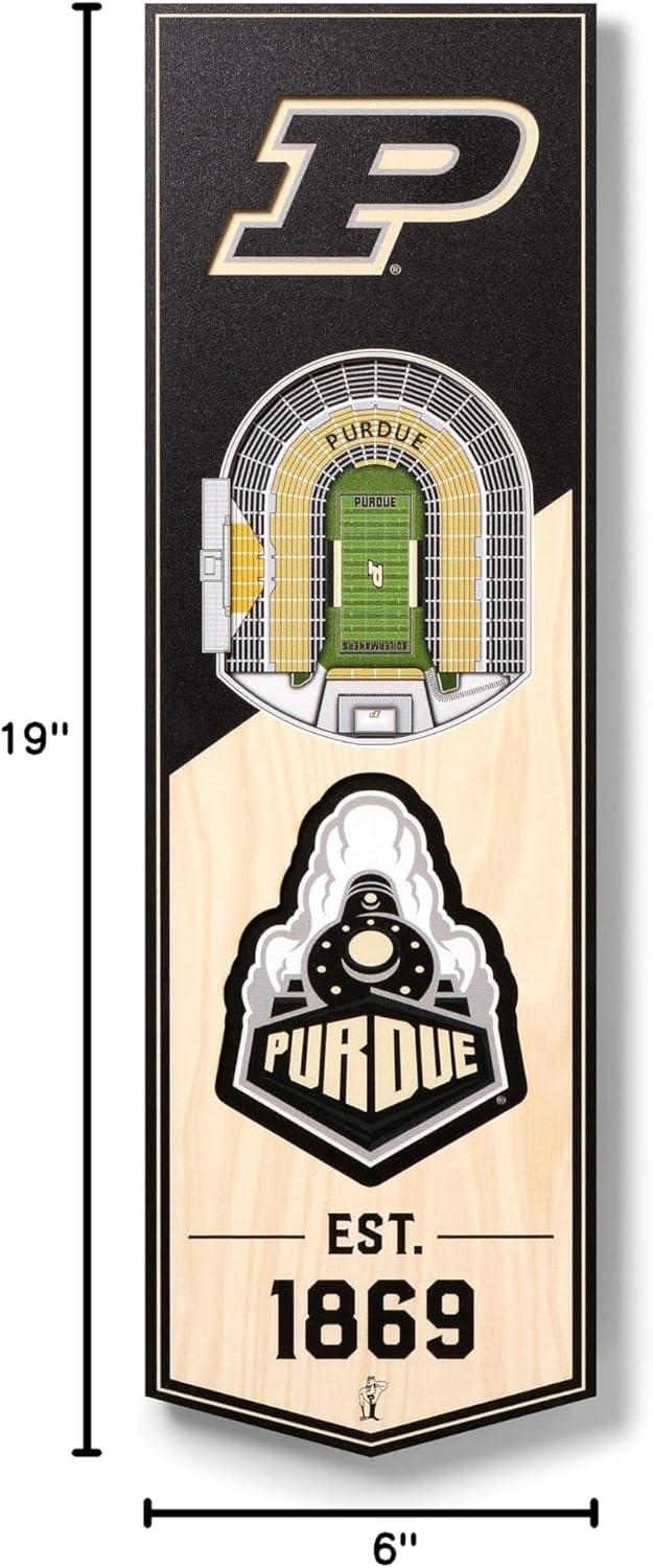 imageYouTheFan NCAA Arkansas Razorbacks 3D Stadium 6x19 Banner Donald W Reynolds Razorback StadiumPurdue Boilermakers FB