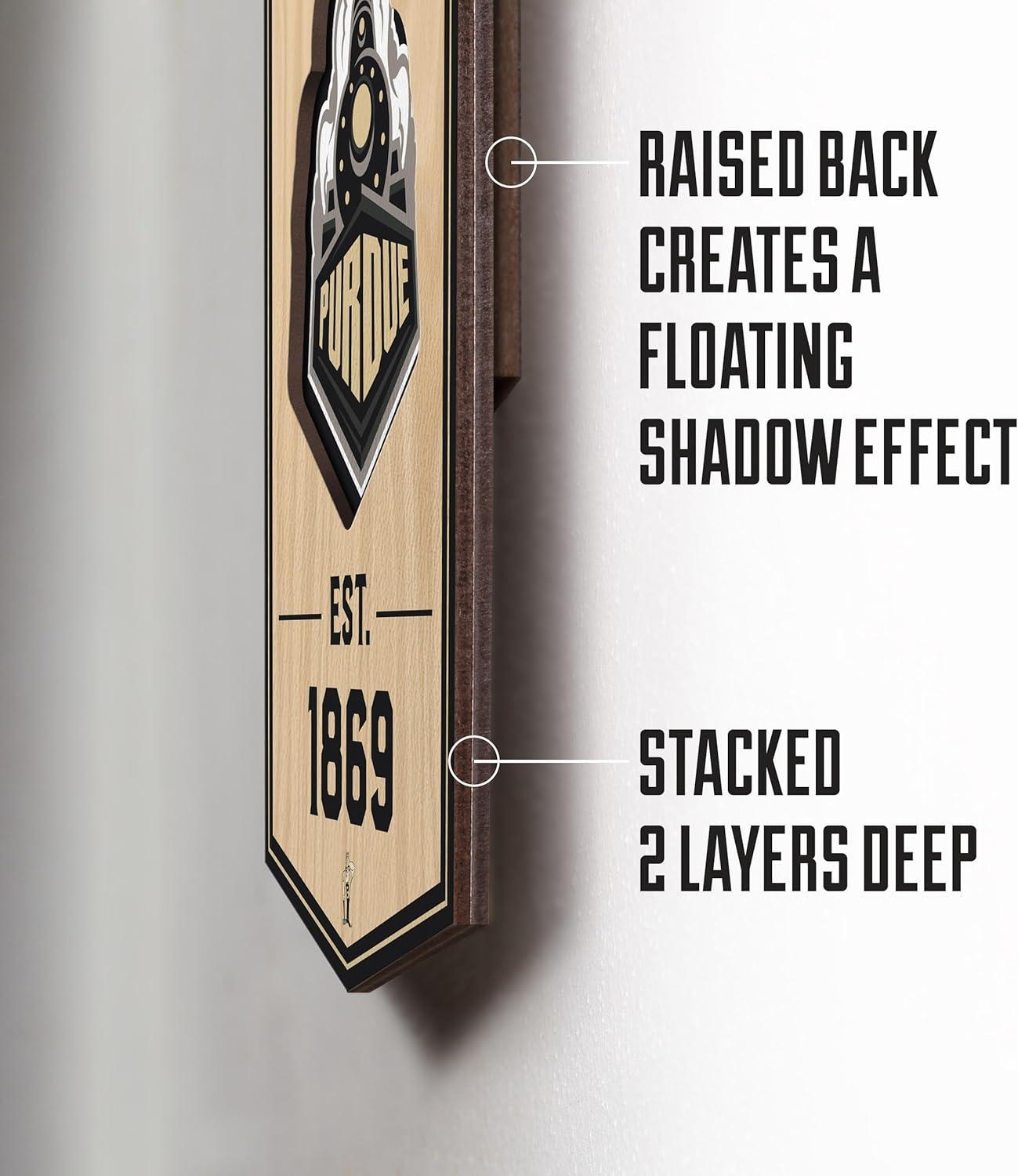 imageYouTheFan NCAA Arkansas Razorbacks 3D Stadium 6x19 Banner Donald W Reynolds Razorback StadiumPurdue Boilermakers FB