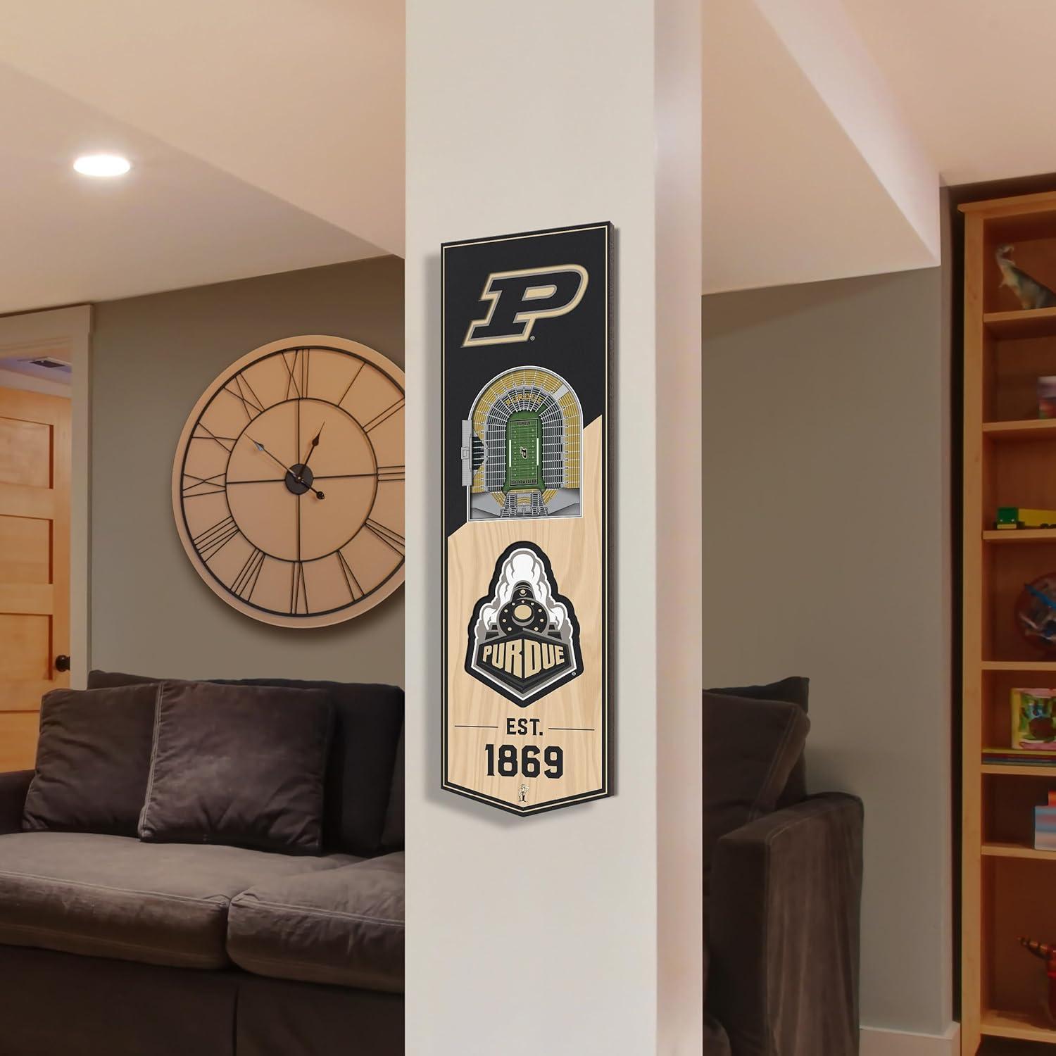 imageYouTheFan NCAA Arkansas Razorbacks 3D Stadium 6x19 Banner Donald W Reynolds Razorback StadiumPurdue Boilermakers FB