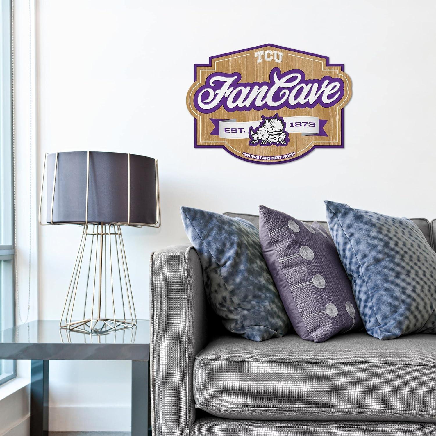 imageYouTheFan NCAA Fan Cave SignTCU Horned Frogs