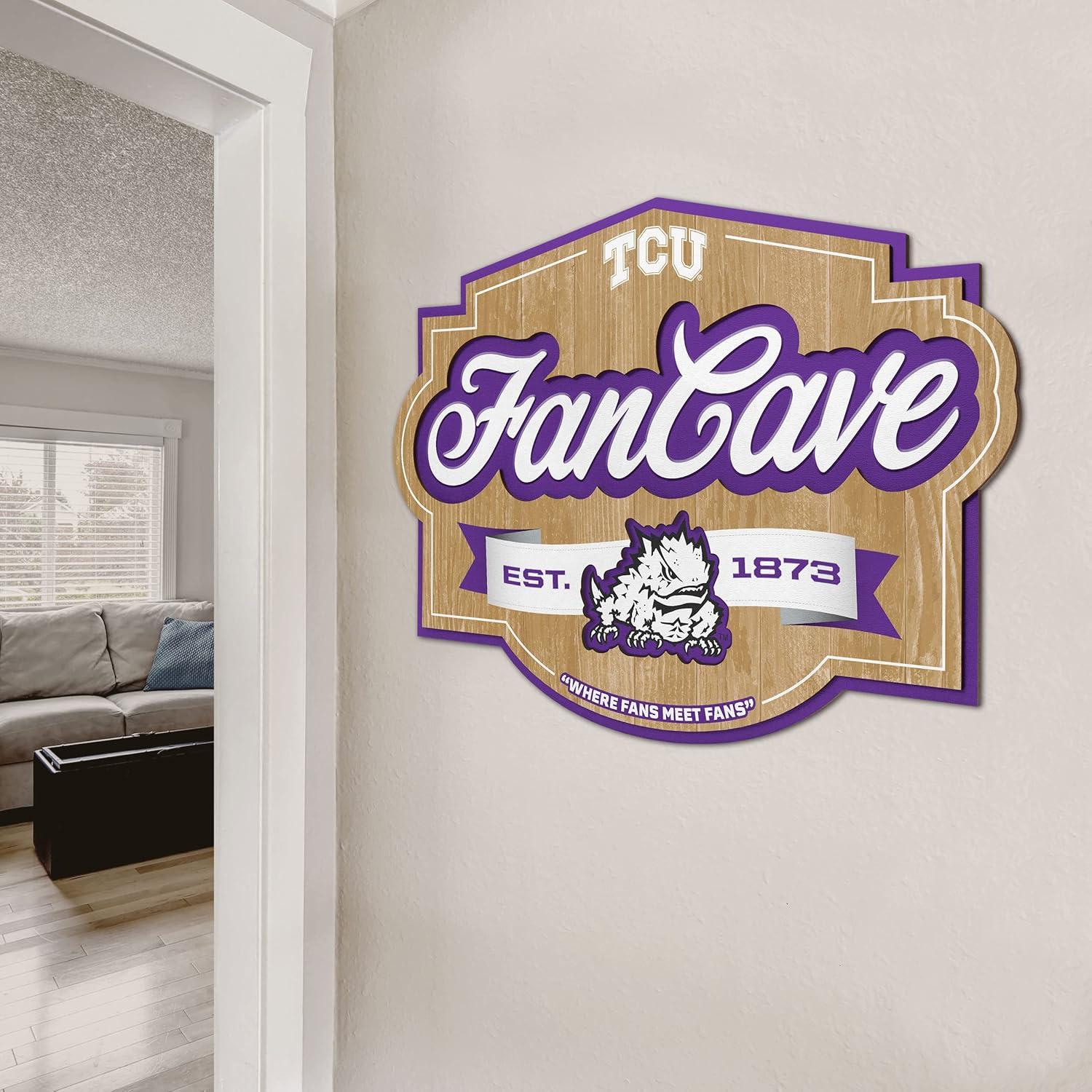 imageYouTheFan NCAA Fan Cave SignTCU Horned Frogs
