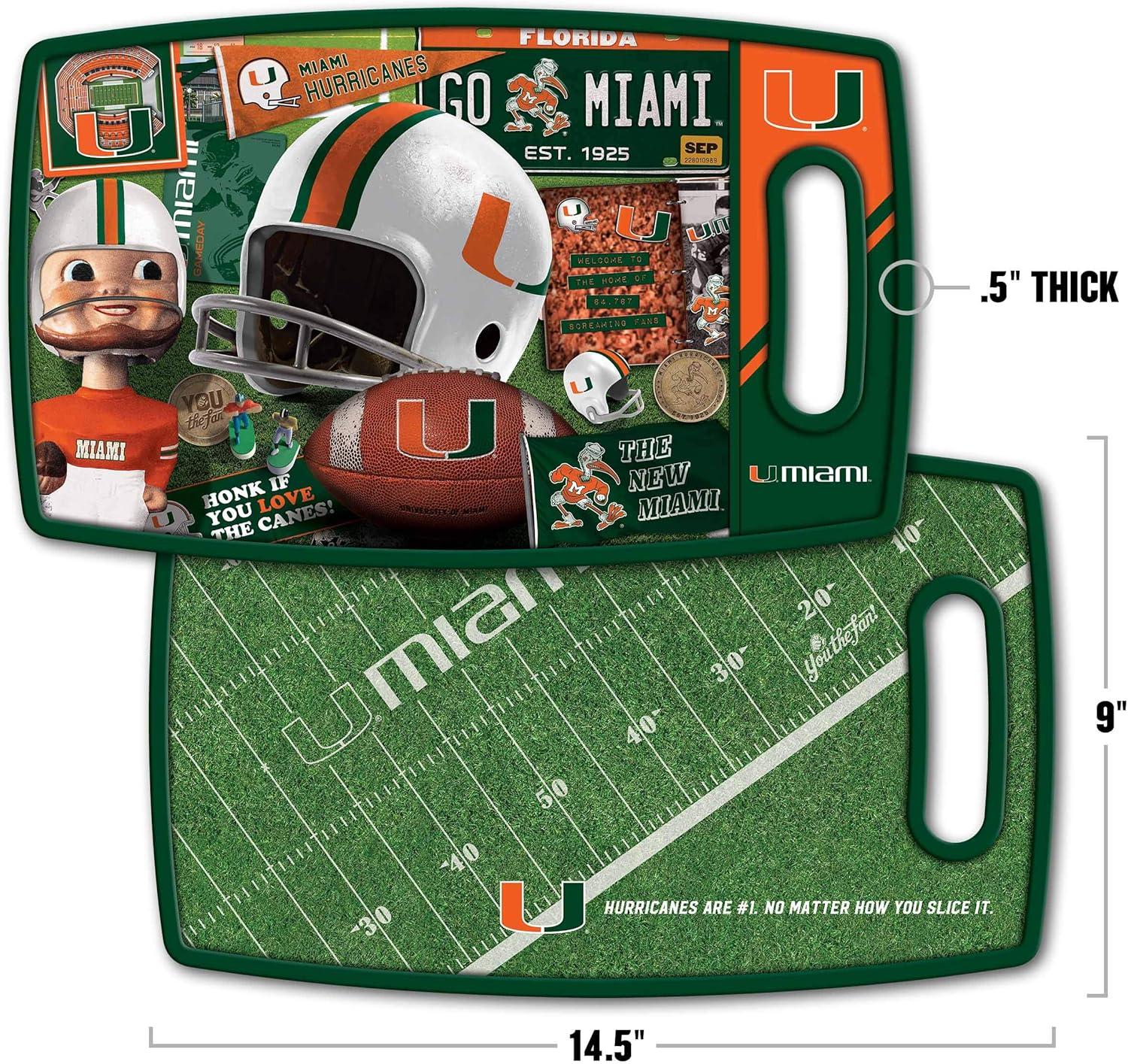 imageYouTheFan NCAA Retro Series Cutting BoardMiami Hurricanes