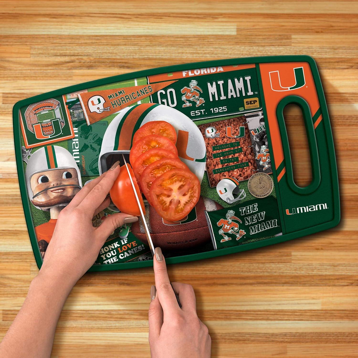 imageYouTheFan NCAA Retro Series Cutting BoardMiami Hurricanes